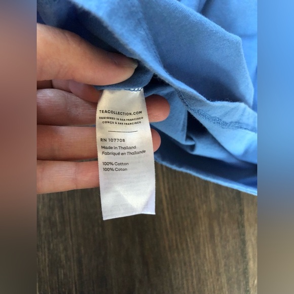 Tea Collection Girls 4 Ruffled Starfish Empire Dress - Blue Yarrow - EUC! - Picture 6 of 8